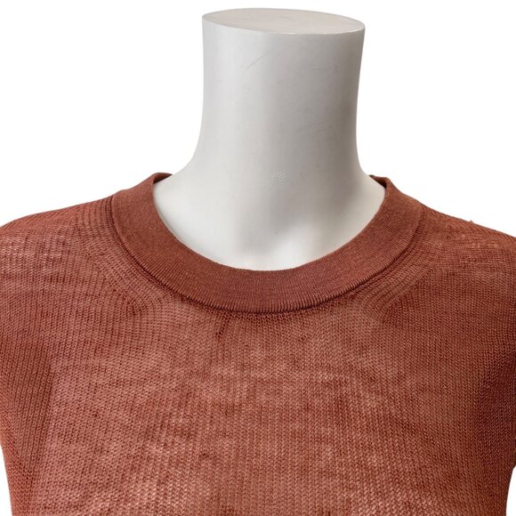 $330 Veronica Beard Brown Knit Kellen Twist Linen Sweater Tank Top size XS - Picture 3 of 9